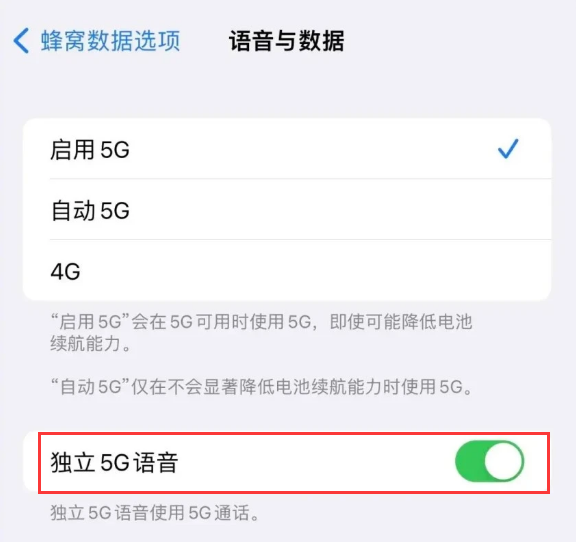 江岸苹果14维修分享iPhone 14 Pro如何开启VoNR 